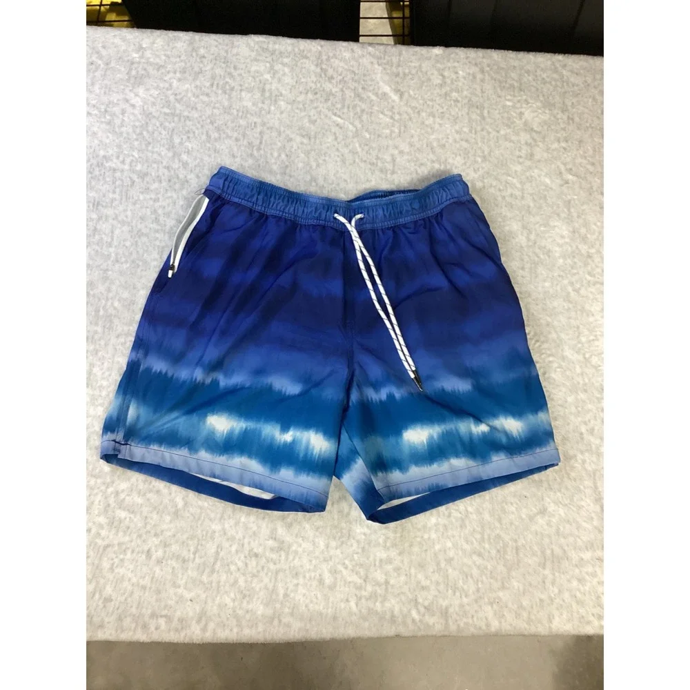 Goodfellow & Co Mens Blue Ombre Tie Dye Swim Trunks Size Medium Board Short NWOT